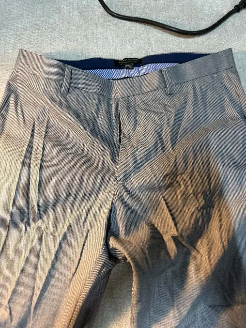 Banana Republic No-Iron Tailored Slim Fit Dress Pants Gray 35x34